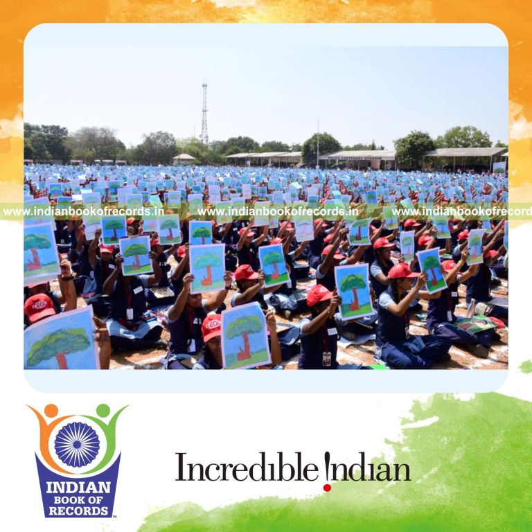 maximum participants colouring simultaneously at a single location record in Indian Book of Records