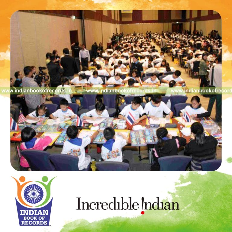 participants from multiple countries joining painting competition for record in Indian Book of Records