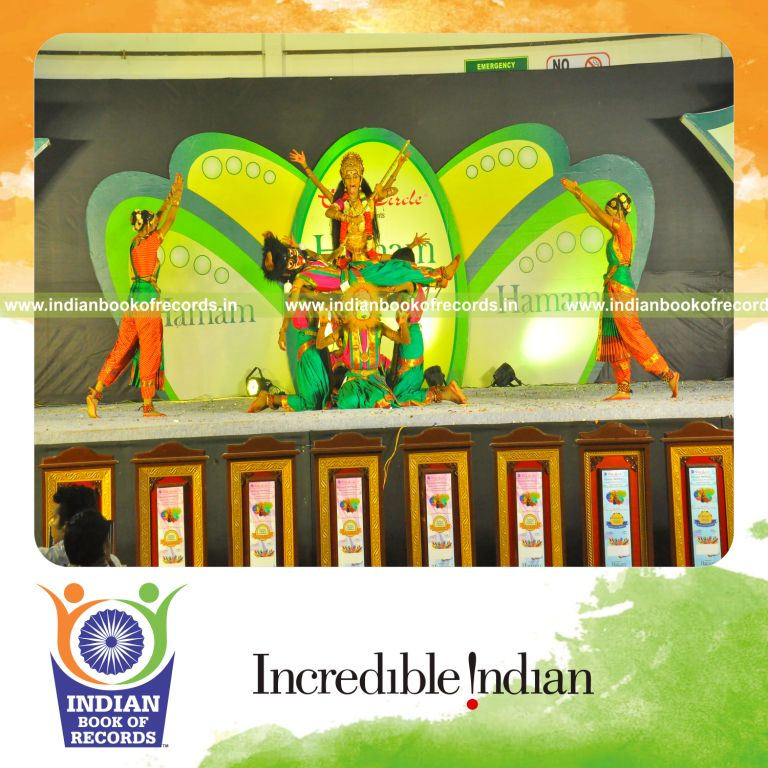 students participating in an interschool literary and cultural meet for Indian Book of Records