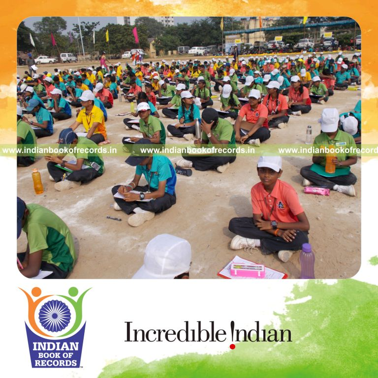 participants writing periodic table simultaneously at single venue for Indian Book of Records