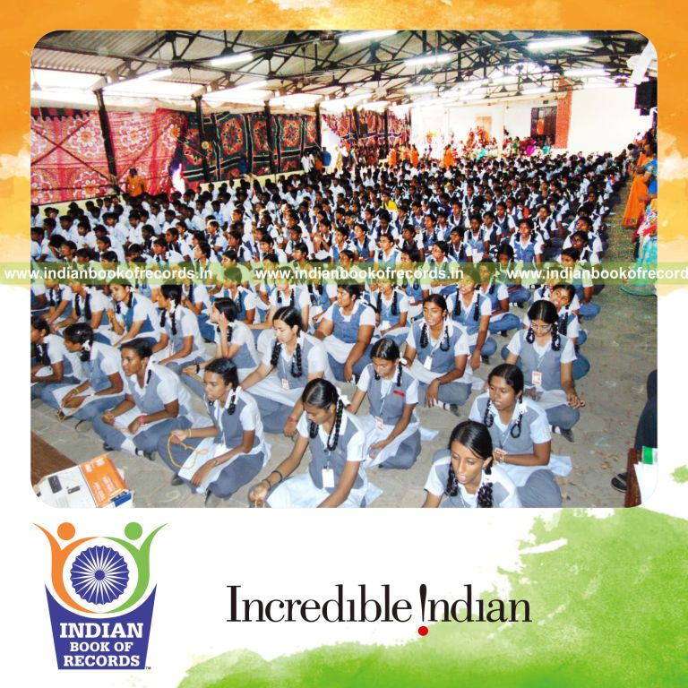 group chanting simultaneously at single venue for two hours for Indian Book of Records
