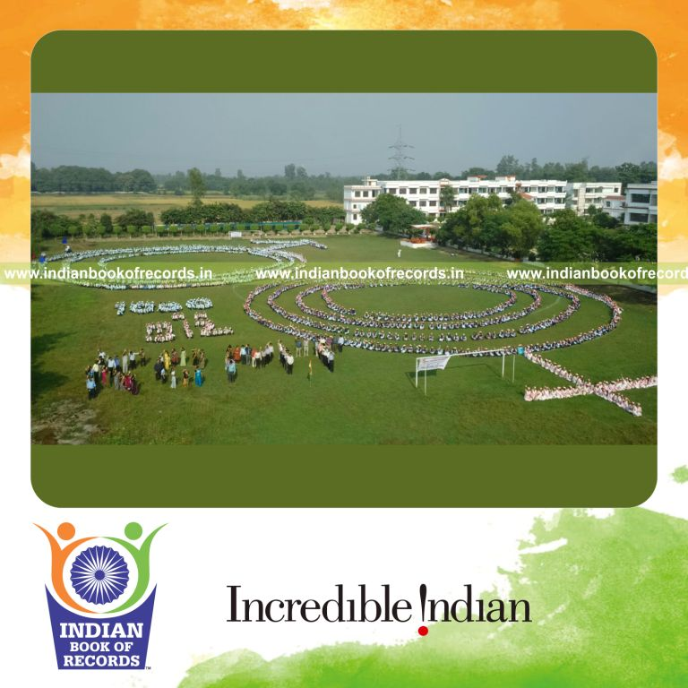 group forming gender symbols collectively for Indian Book of Records