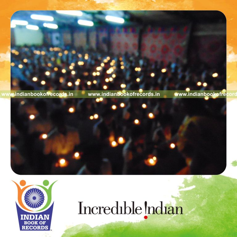 group holding oil lamps simultaneously at single venue for Indian Book of Records