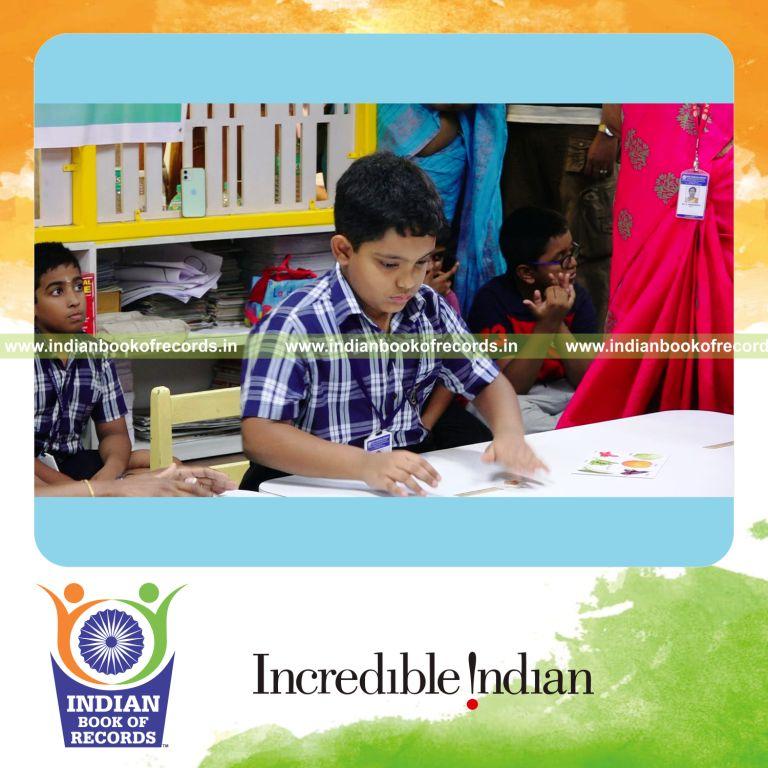 Several picture puzzles being solved efficiently within one hour recognized by Indian Book of Records