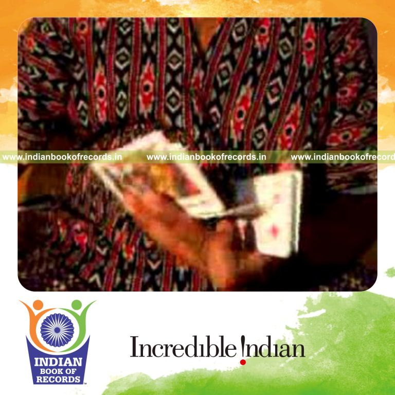 individual performing maximum pre cmc card cuts in 30 seconds for record in Indian Book of Records