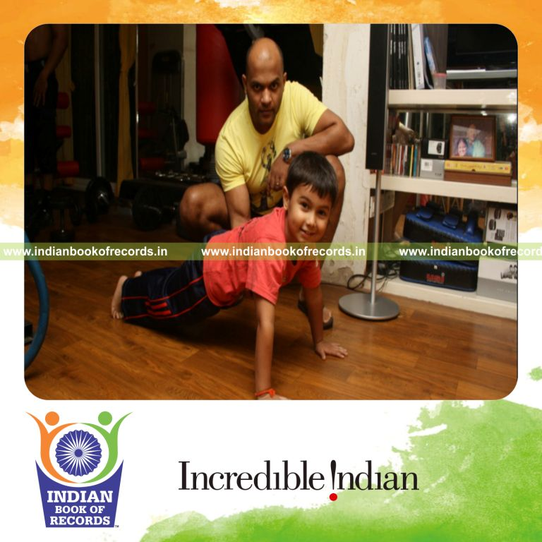 young male performing push ups continuously within 40 minutes for record in Indian Book of Records