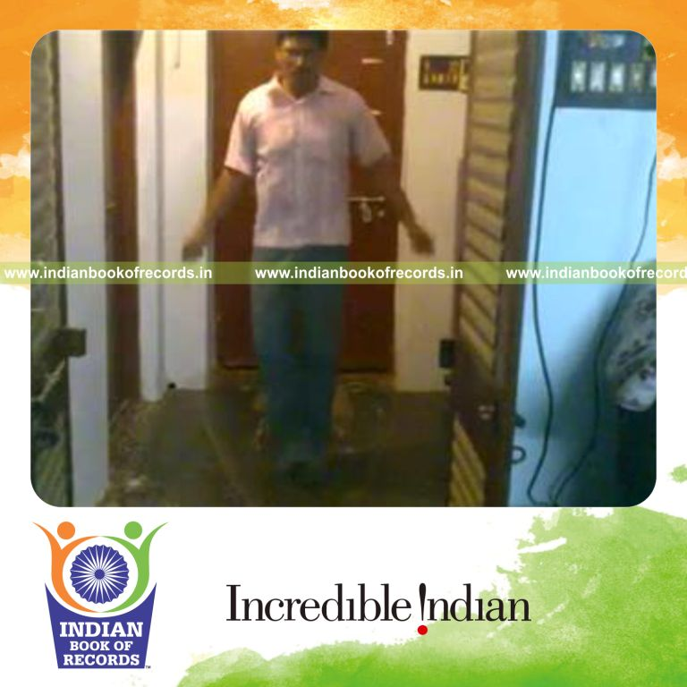 individual performing jumping rope jumps in three minutes for record in Indian Book of Records
