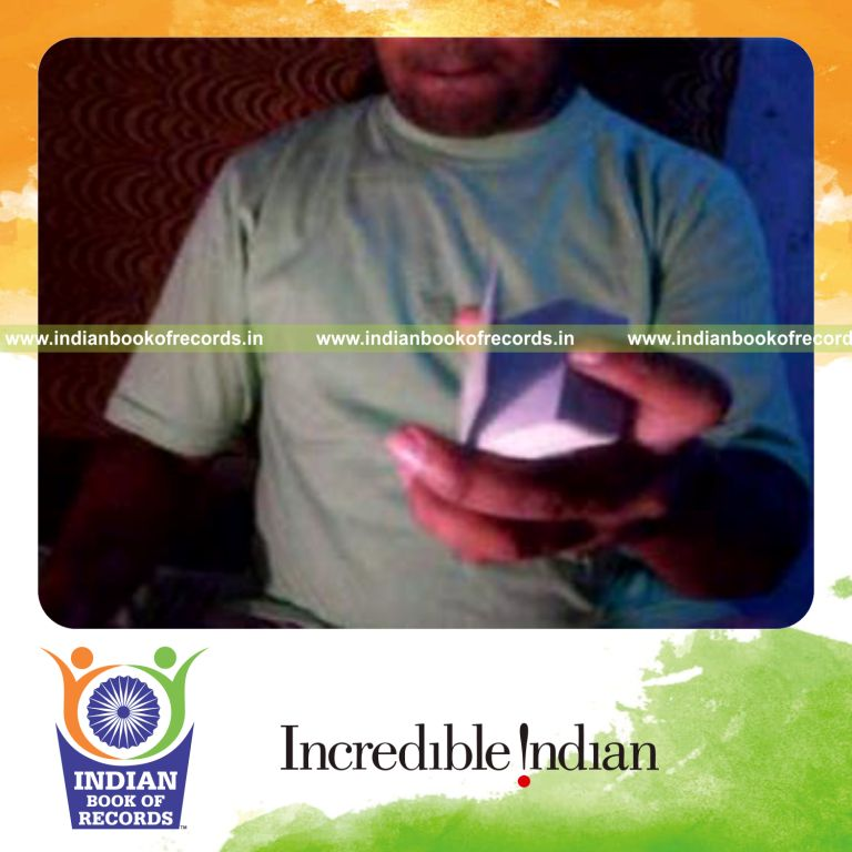 individual performing maximum sabers chenka aerial tosser cuts in 30 seconds for record in Indian Book of Records