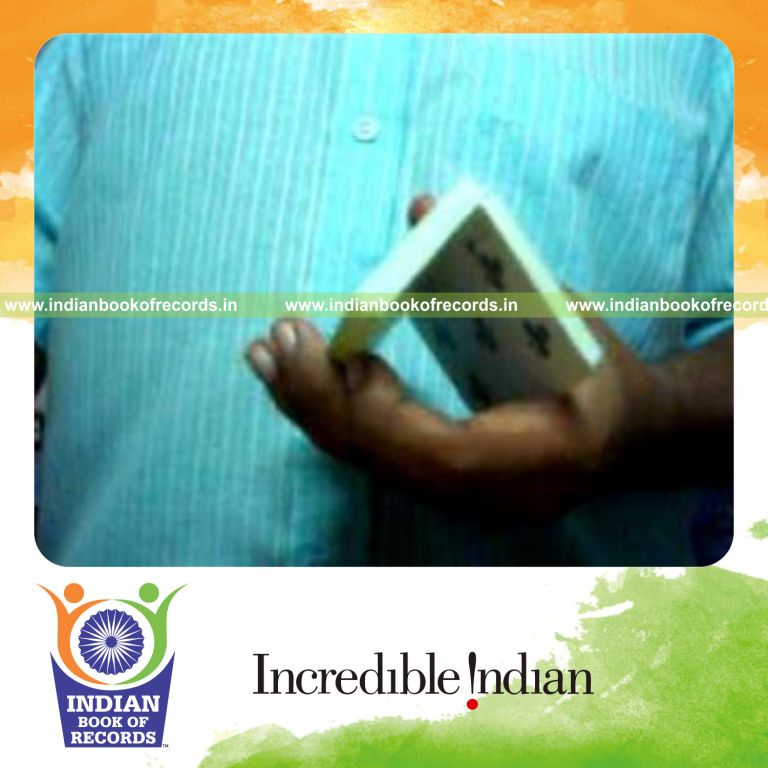 individual performing sabers double trouble card cuts in 30 seconds for record in Indian Book of Records