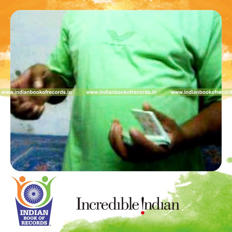 individual performing maximum sabers three pack aerial thumb cuts in one minute for record in Indian Book of Records
