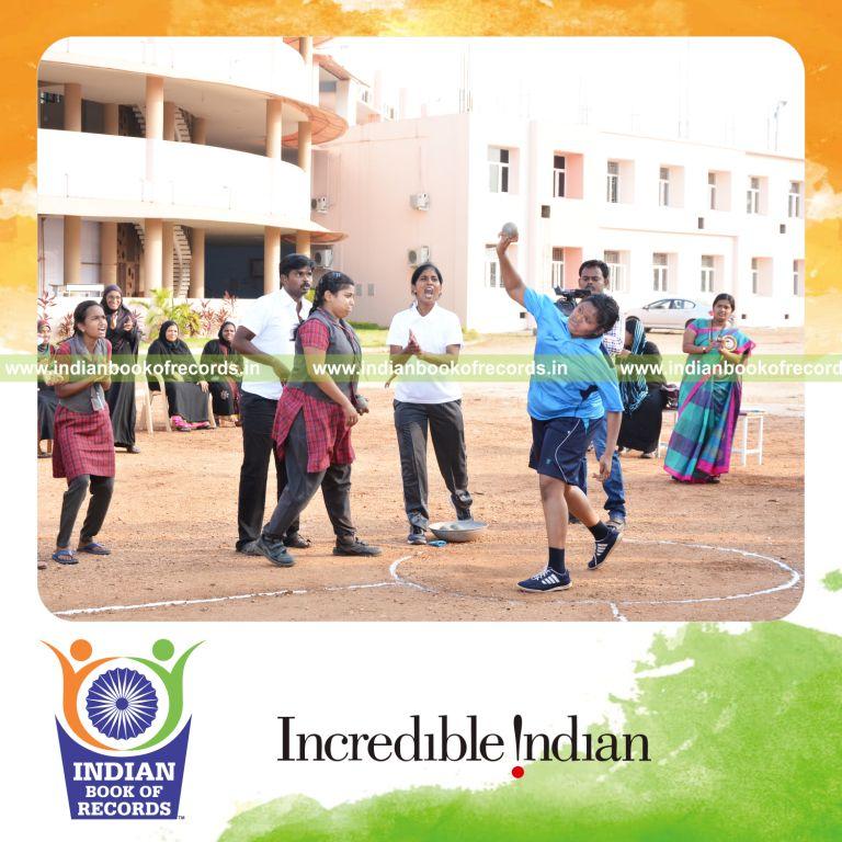 minor female throwing shotput multiple times within one hour for Indian Book of Records