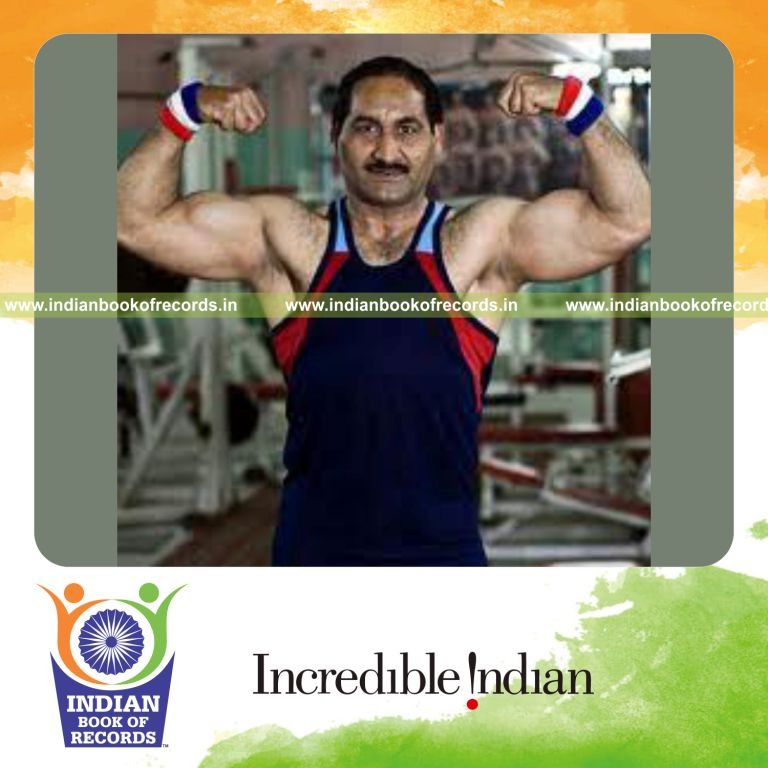 male individual performing maximum skips within one minute for record in Indian Book of Records
