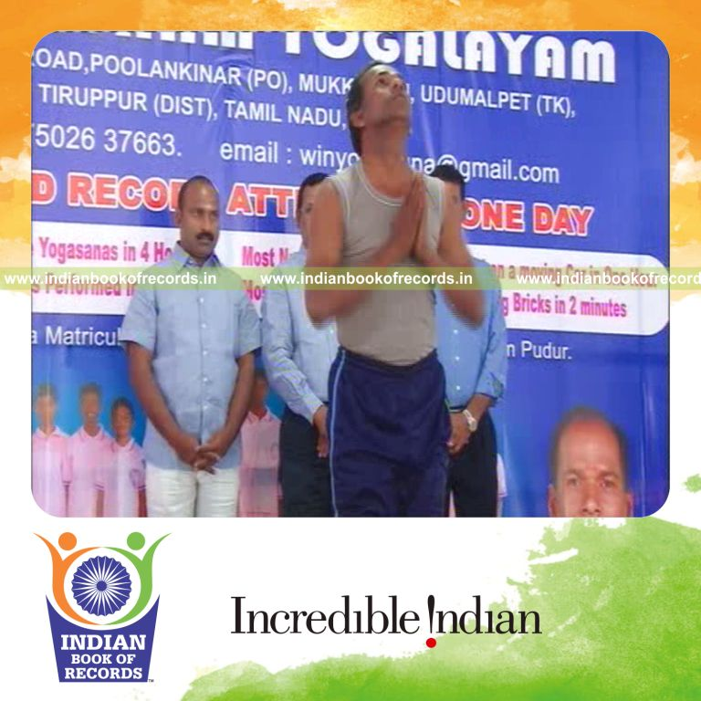 individual performing repeated surya namaskar poses for Indian Book of Records