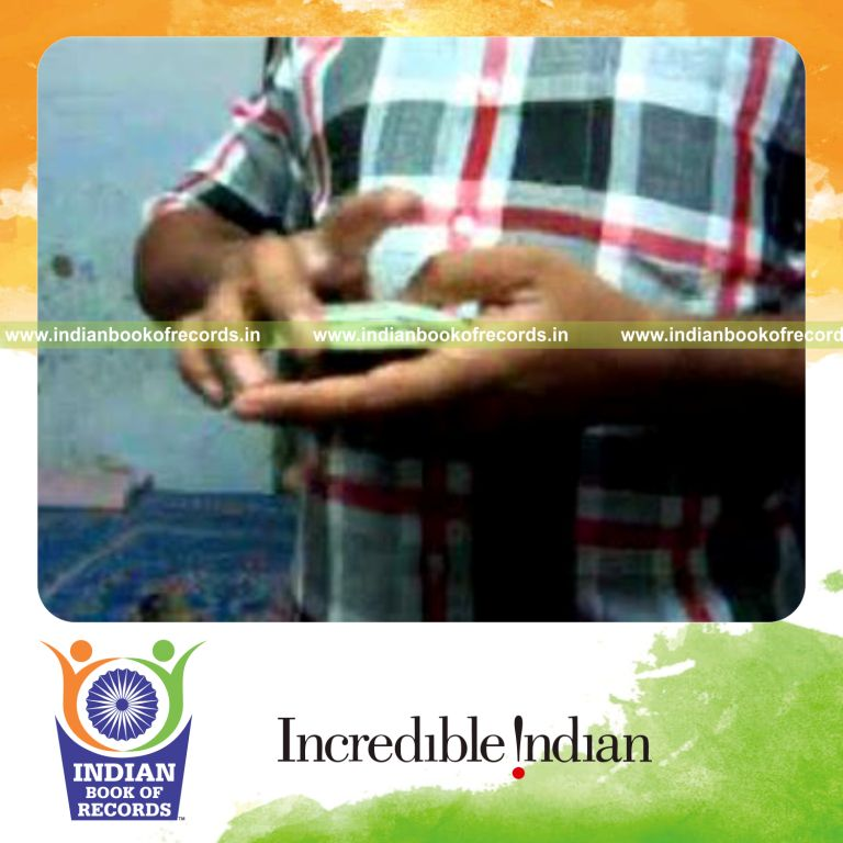 individual performing maximum three packet forward rotations in 30 seconds for record in Indian Book of Records