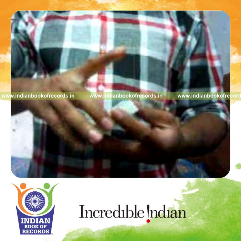 individual performing maximum three packet forward rotations in one minute for record in Indian Book of Records