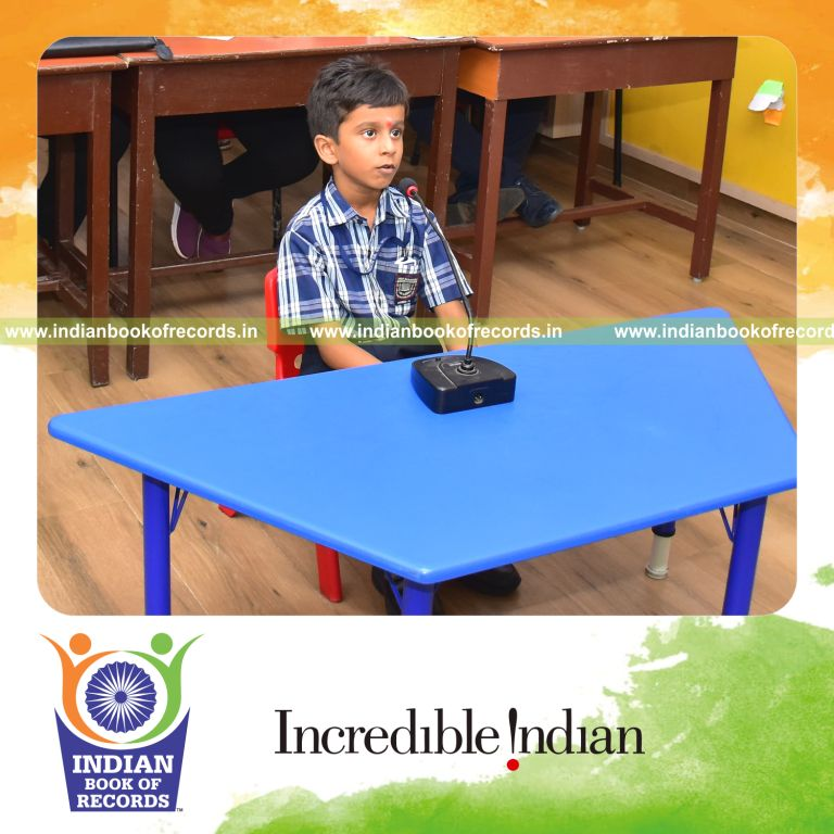 A child identifying various transport modes from digital images within minutes for Indian Book of Records
