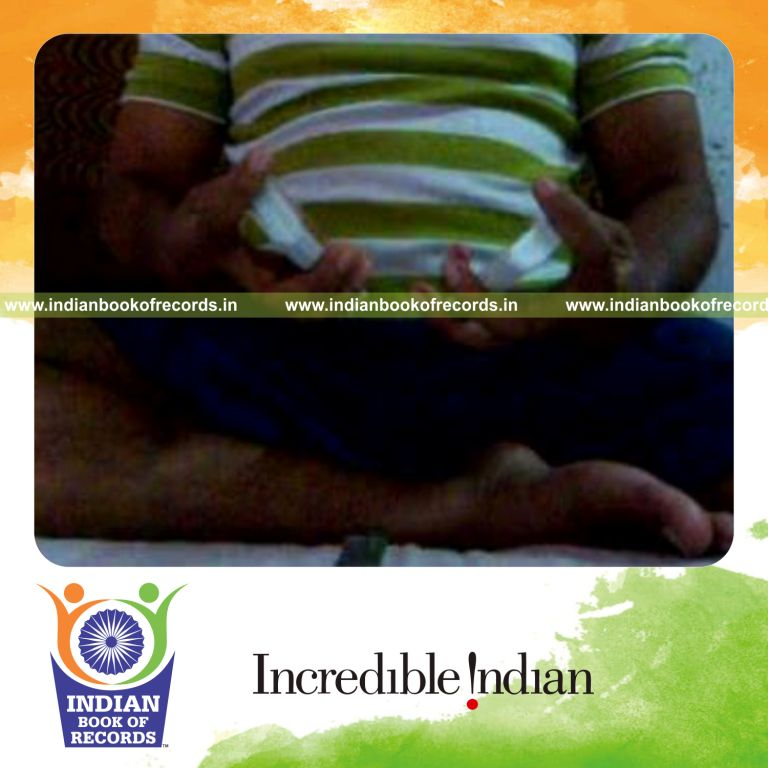individual performing maximum two handed charlier cuts in one minute for record in Indian Book of Records