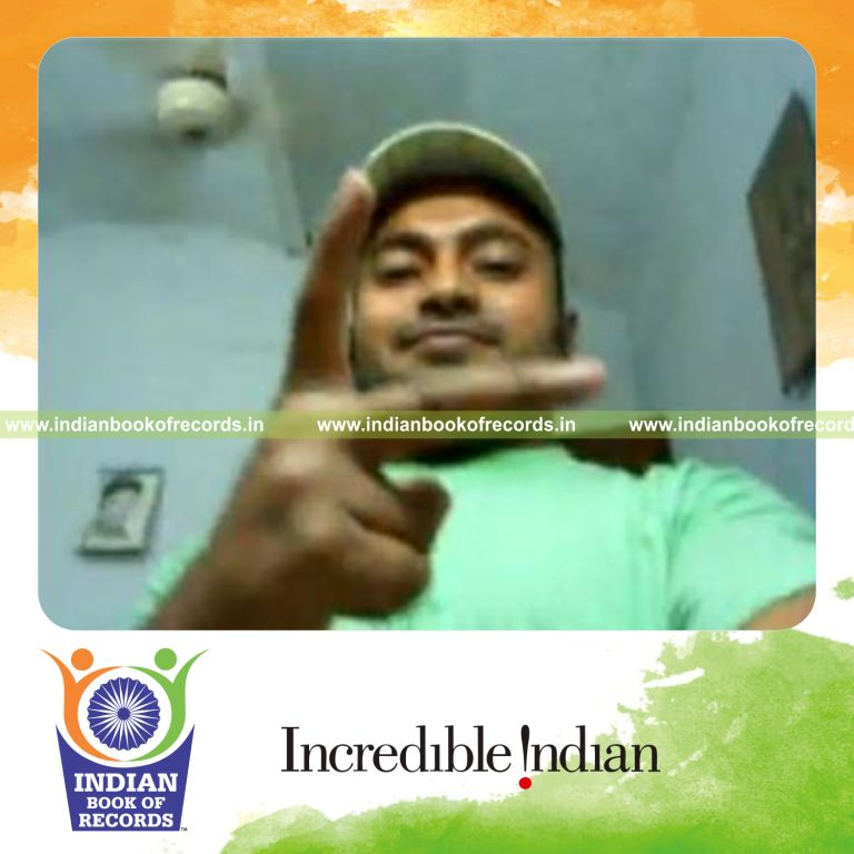 individual performing maximum two handed k town flip cuts in 30 seconds for record in Indian Book of Records