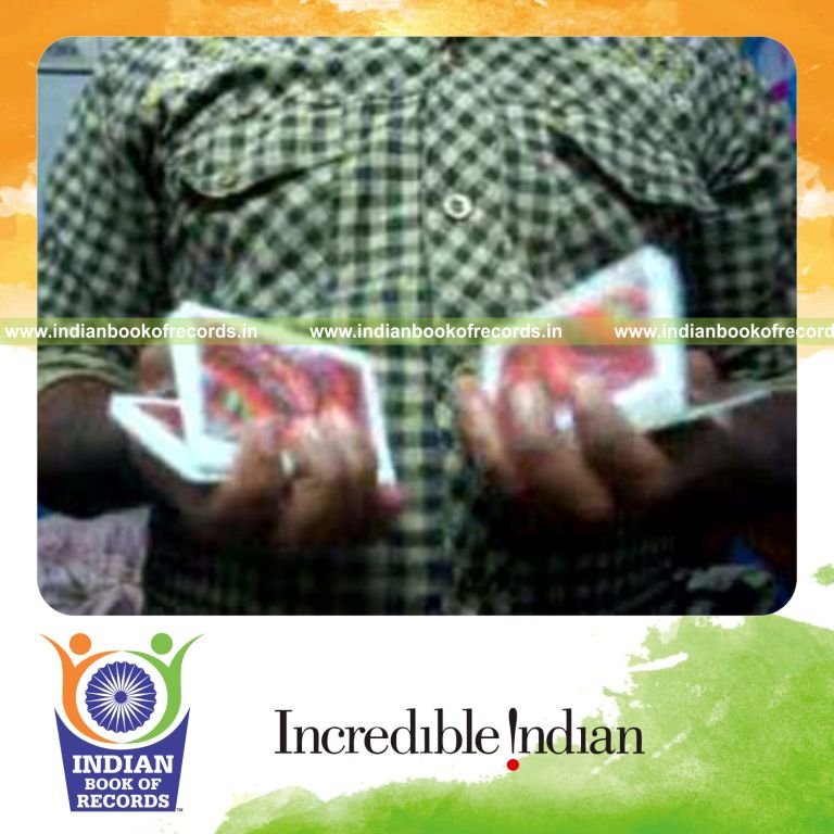 individual performing maximum two handed sabers rollback cuts in 30 seconds for record in Indian Book of Records