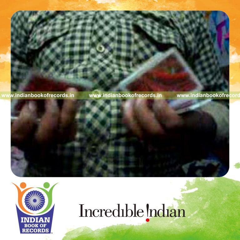 individual performing maximum two handed sabers rollback cuts in one minute for record in Indian Book of Records