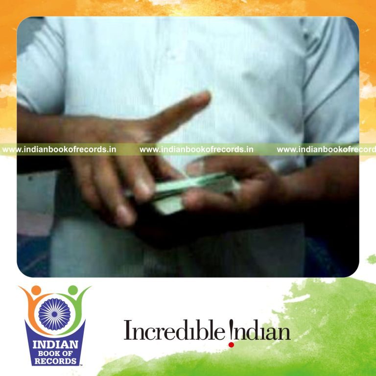 individual performing maximum two packet forward rotations in one minute for record in Indian Book of Records