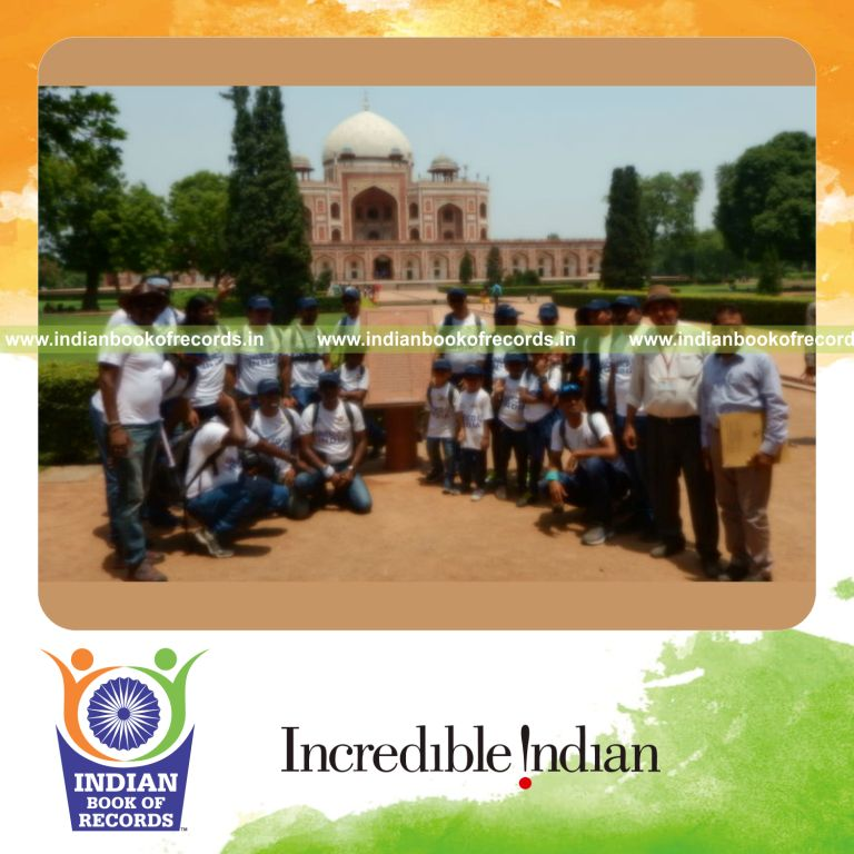 an individual visiting multiple unesco world heritage locations within a limited time span of 12 hours for a record in Indian Book of Records