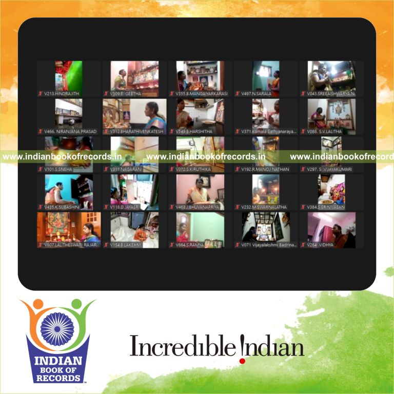 A large number of participants joining a virtual meditation session simultaneously recognized by Indian Book of Records
