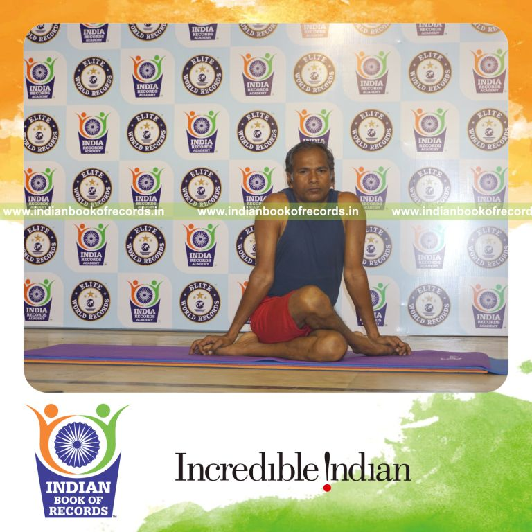 individual performing maximum yogasanas in 20 minutes for record in Indian Book of Records