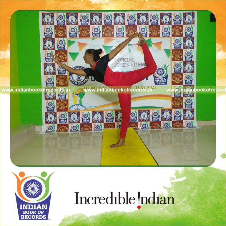 A participant performing a wide range of yogasanas continuously featured in Indian Book of Records