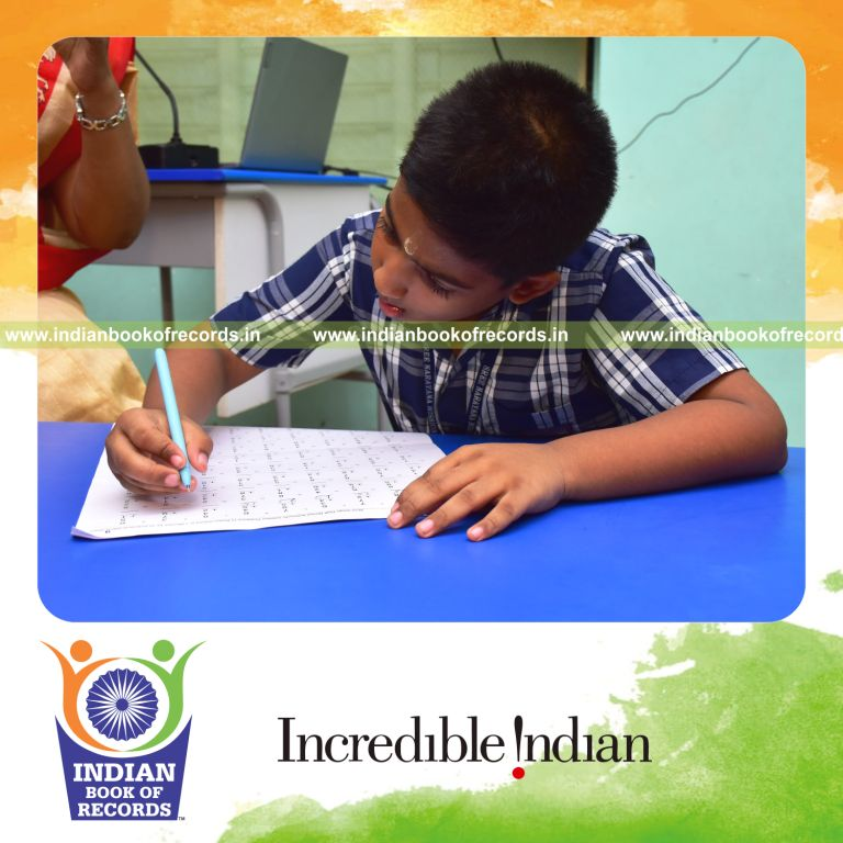 Rapid solving of multiple single digit addition problems mentally within a short duration for Indian Book of Records