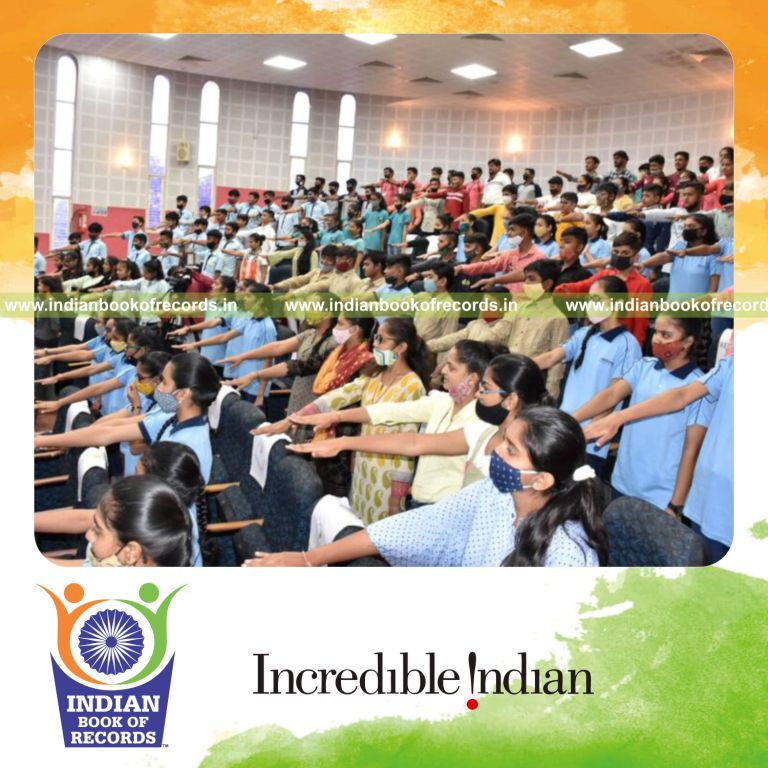 Educational institution organizing a large-scale mental health awareness campaign recognized by Indian Book of Records