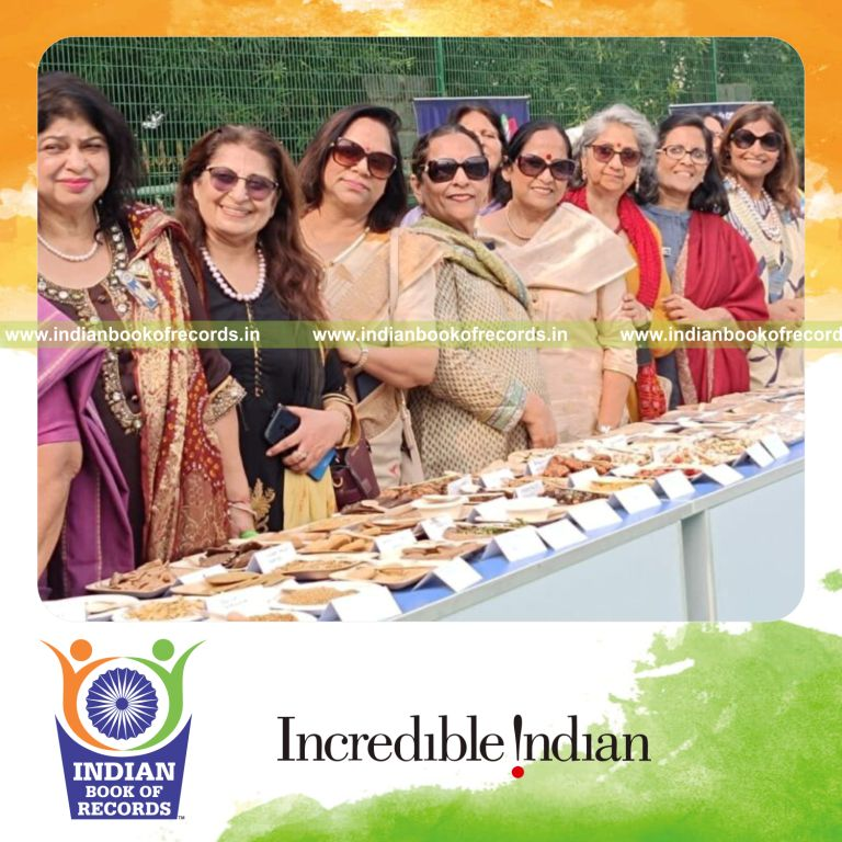 Wide assortment of dishes prepared using millets displayed together recognized by Indian Book of Records
