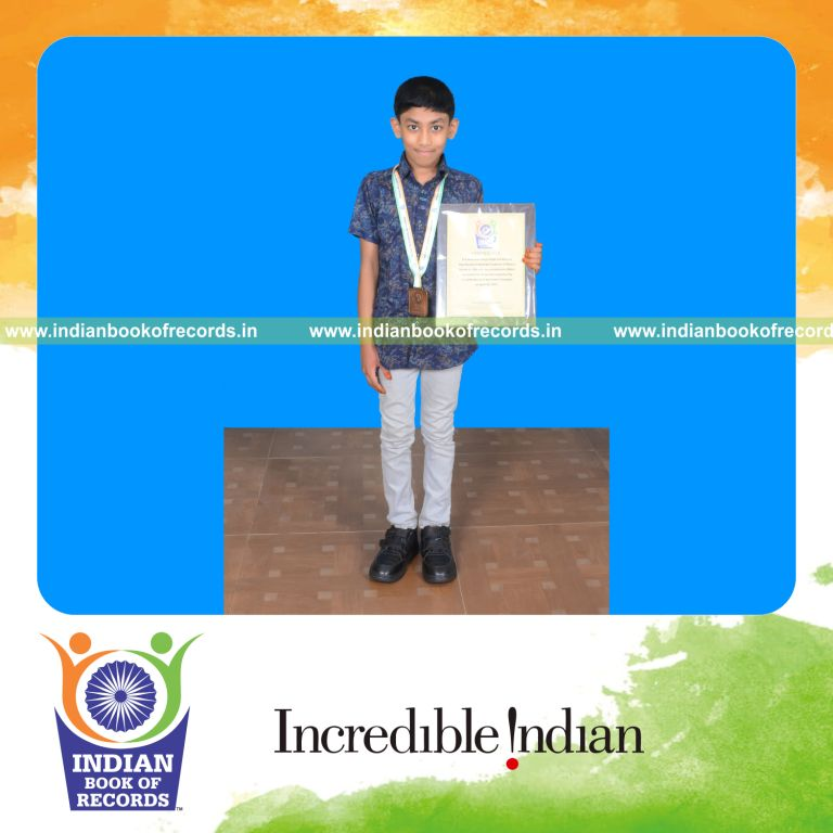 A participant solving both single and double digit arithmetic problems quickly within three minutes for the Indian Book of Records