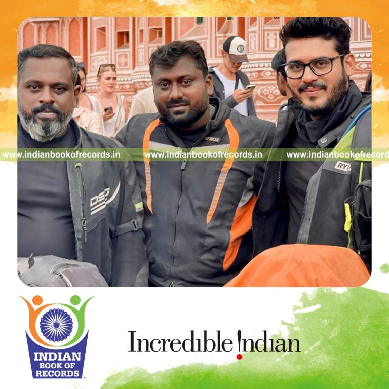 Rider traveling across Indian states and union territories to promote cyber safety recognized by Indian Book of Records