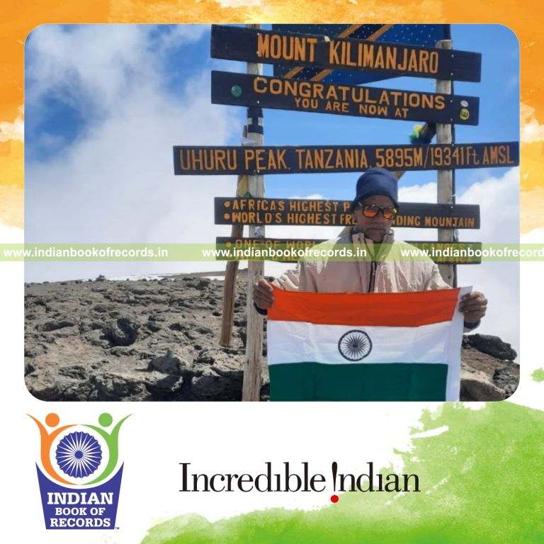 Elderly individual reaching the summit of Mount Kilimanjaro recognized by Indian Book of Records