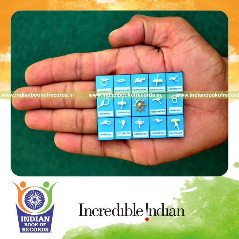 miniature nautical knot board crafted with precision for a record entry in Indian Book of Records