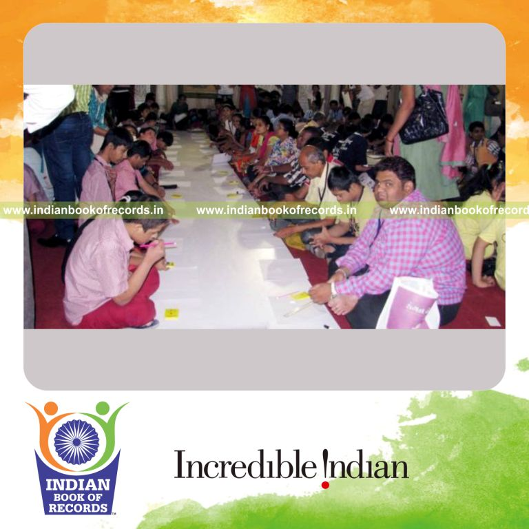 participants in painting competition for mentally challenged for Indian Book of Records