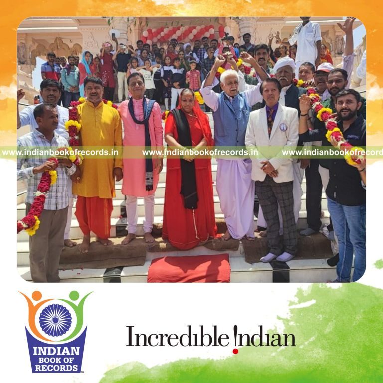 Large number of participants performing parikrama around a yagnashala in a single day recognized by Indian Book of Records