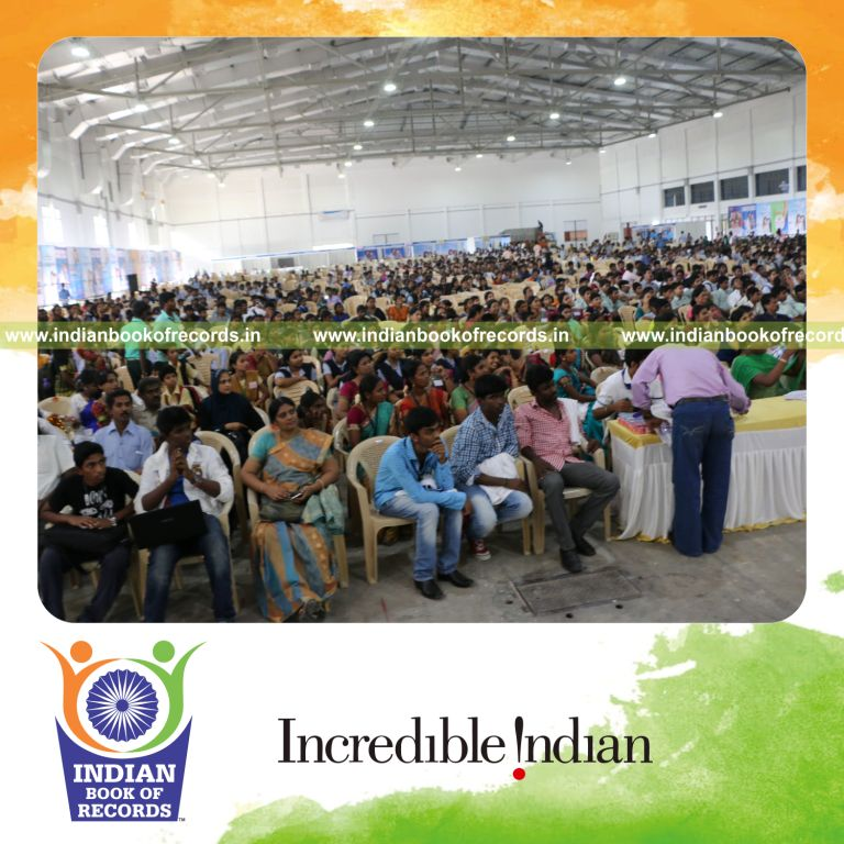 students participating in literary and cultural meet for Indian Book of Records