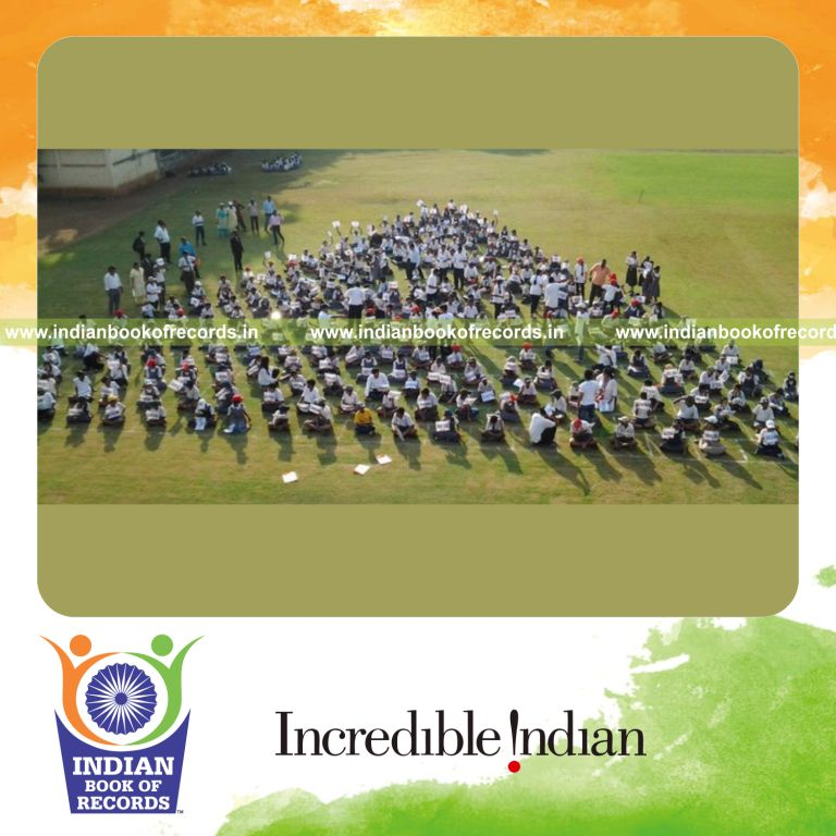 people forming pascals triangle shape for Indian Book of Records