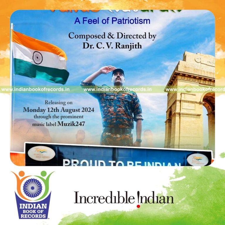 Patriotic music video album filmed across multiple cities in India recognized by Indian Book of Records