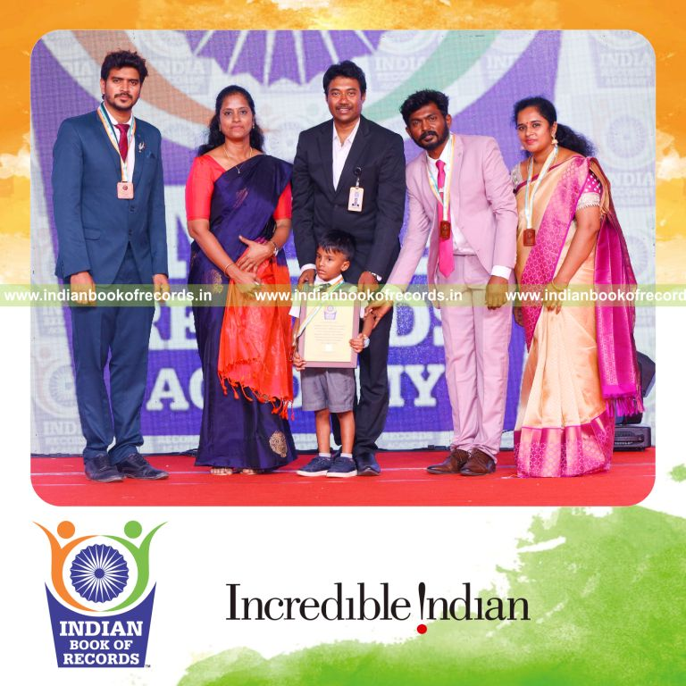 Child solving multiple picture puzzles quickly within a short duration for Indian Book of Records