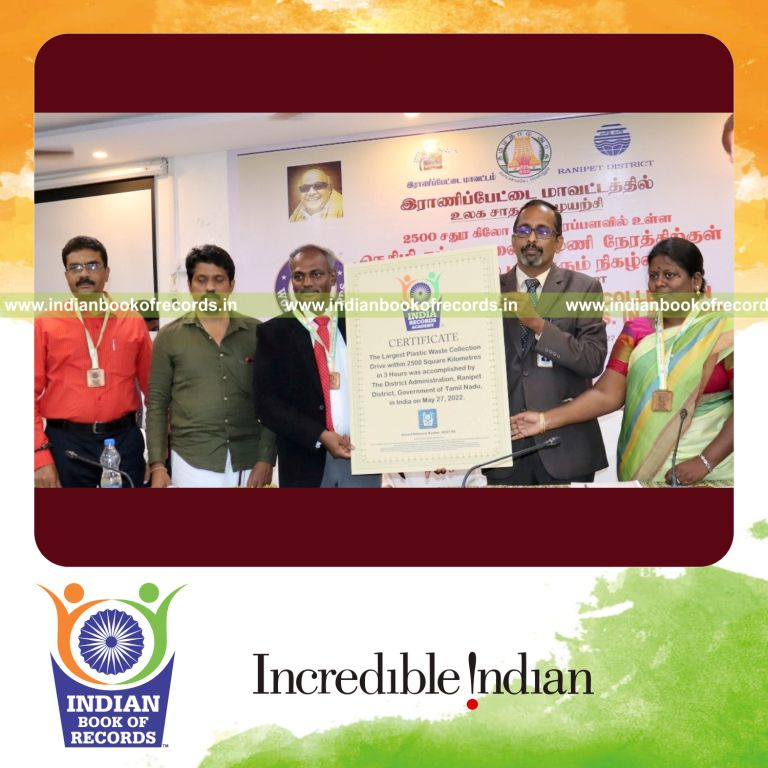 Massive plastic waste collection drive conducted over a large area within three hours for the Indian Book of Records