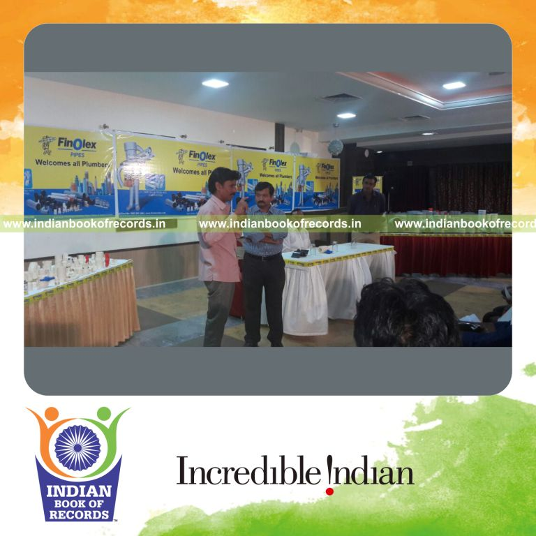 plumbers attending meet simultaneously at single venue for Indian Book of Records