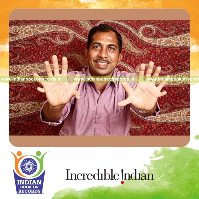 maximum fingers and toes recorded in a living person for Indian Book of Records