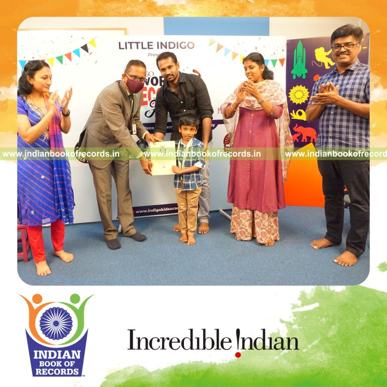 A preschooler identifying brand logos and recalling founders within five minutes for the Indian Book of Records
