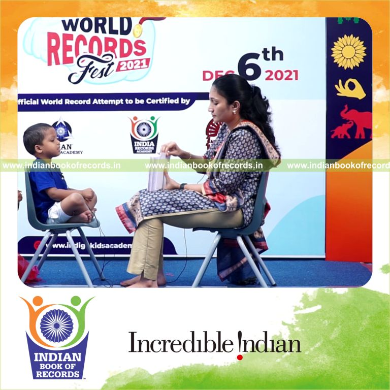 Rapid identification of various birds using flashcards by a young participant recognized by Indian Book of Records