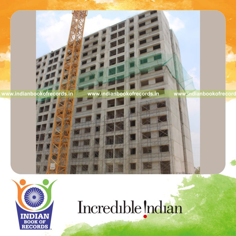 fast construction of residential towers for Indian Book of Records