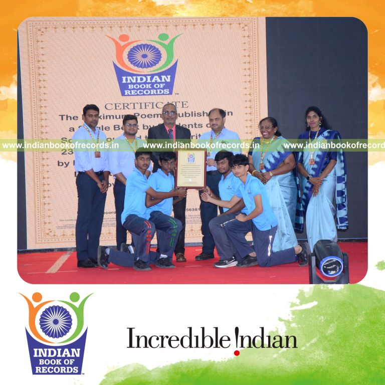 Book containing a large number of poems authored by students recognized by Indian Book of Records