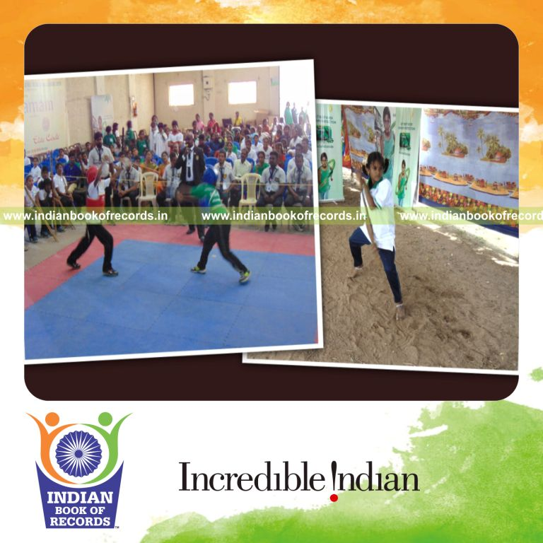 participants attending silambam martial art meet for Indian Book of Records